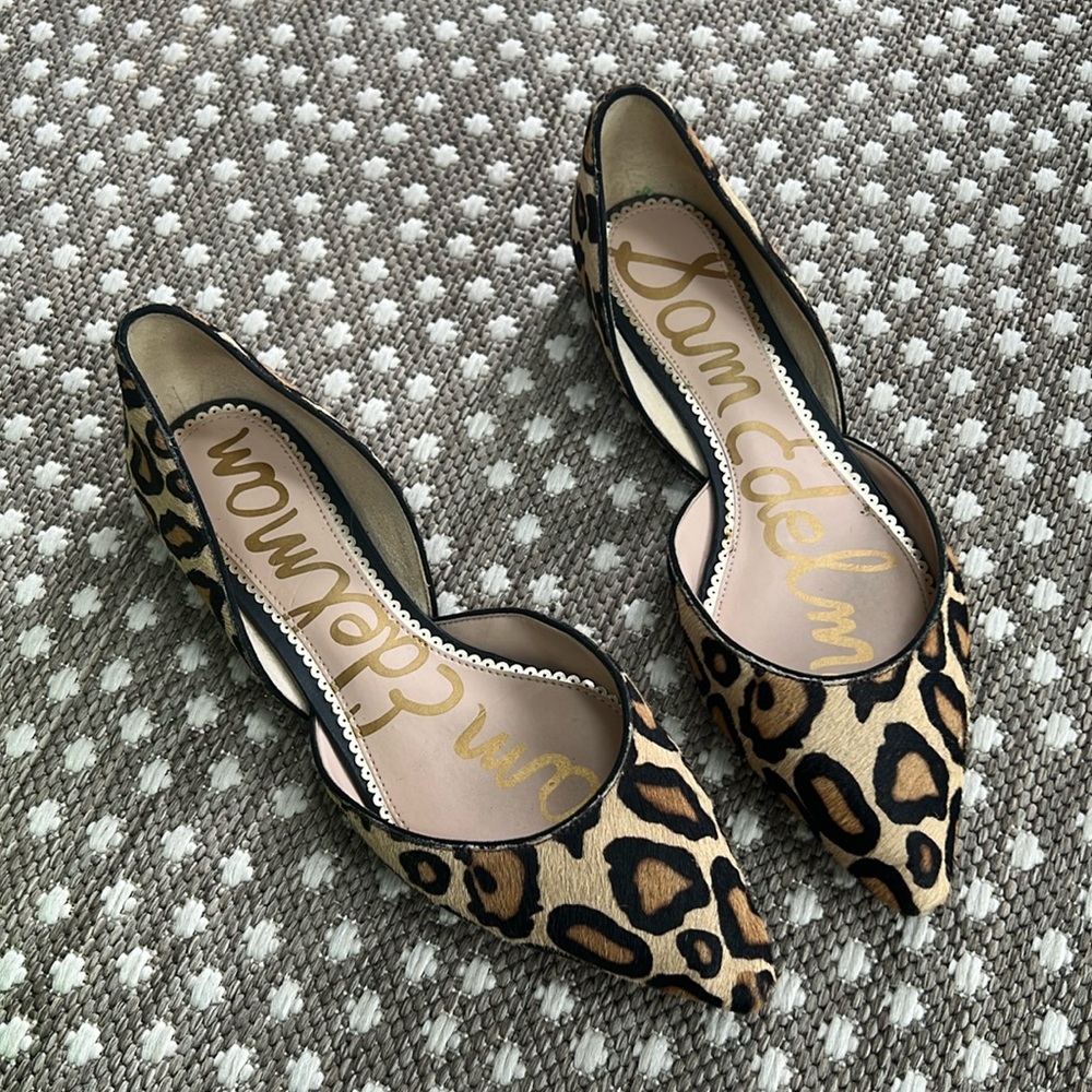 Sam Edelman “Rodney” leopard flats, size 10M